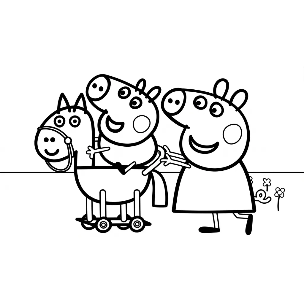 páginas para colorear Peppa Pig imprimibles gratis