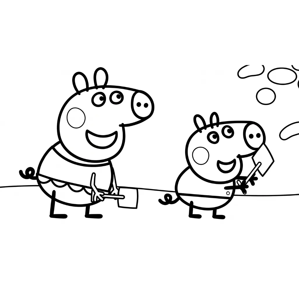 Peppa Pig páginas para colorear gratis 1