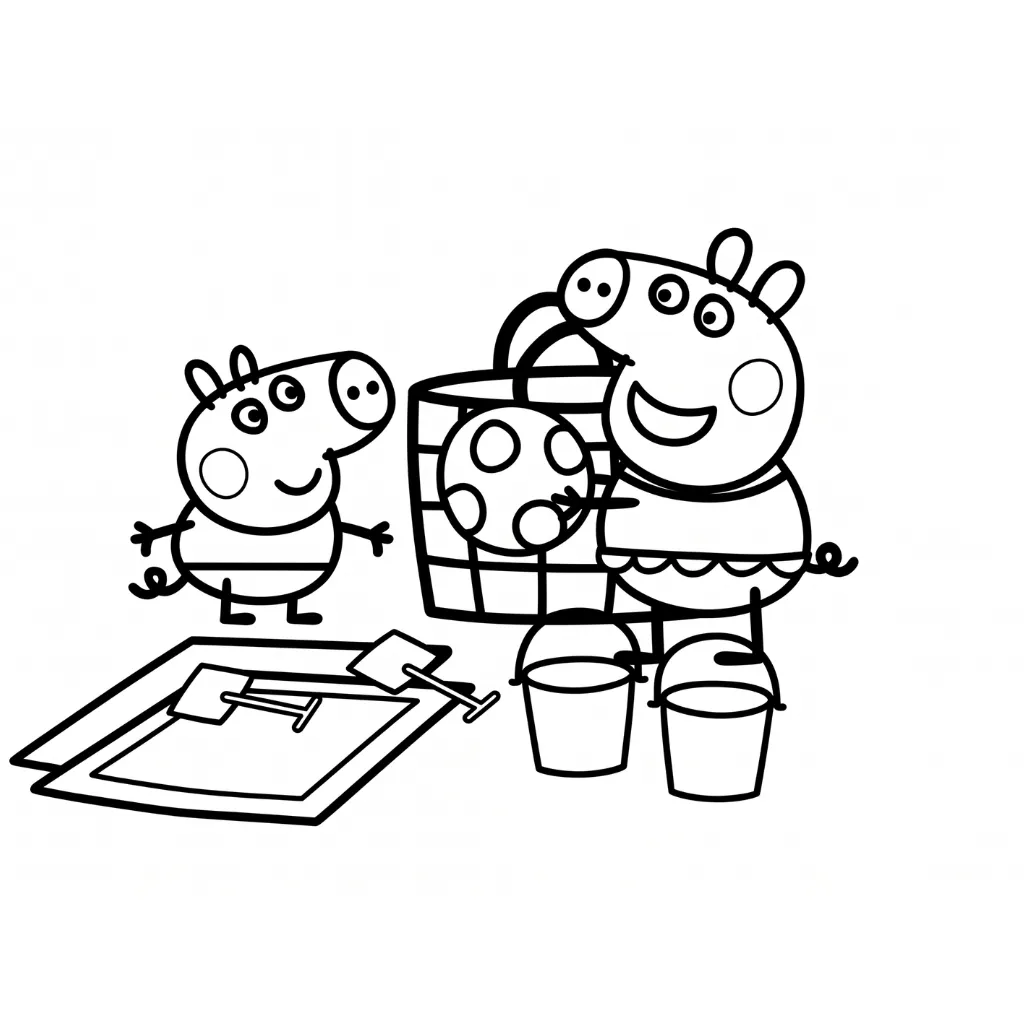 Peppa Pig páginas para colorear gratis 2