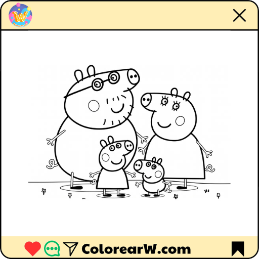 Peppa Pig para colorear thumbnail