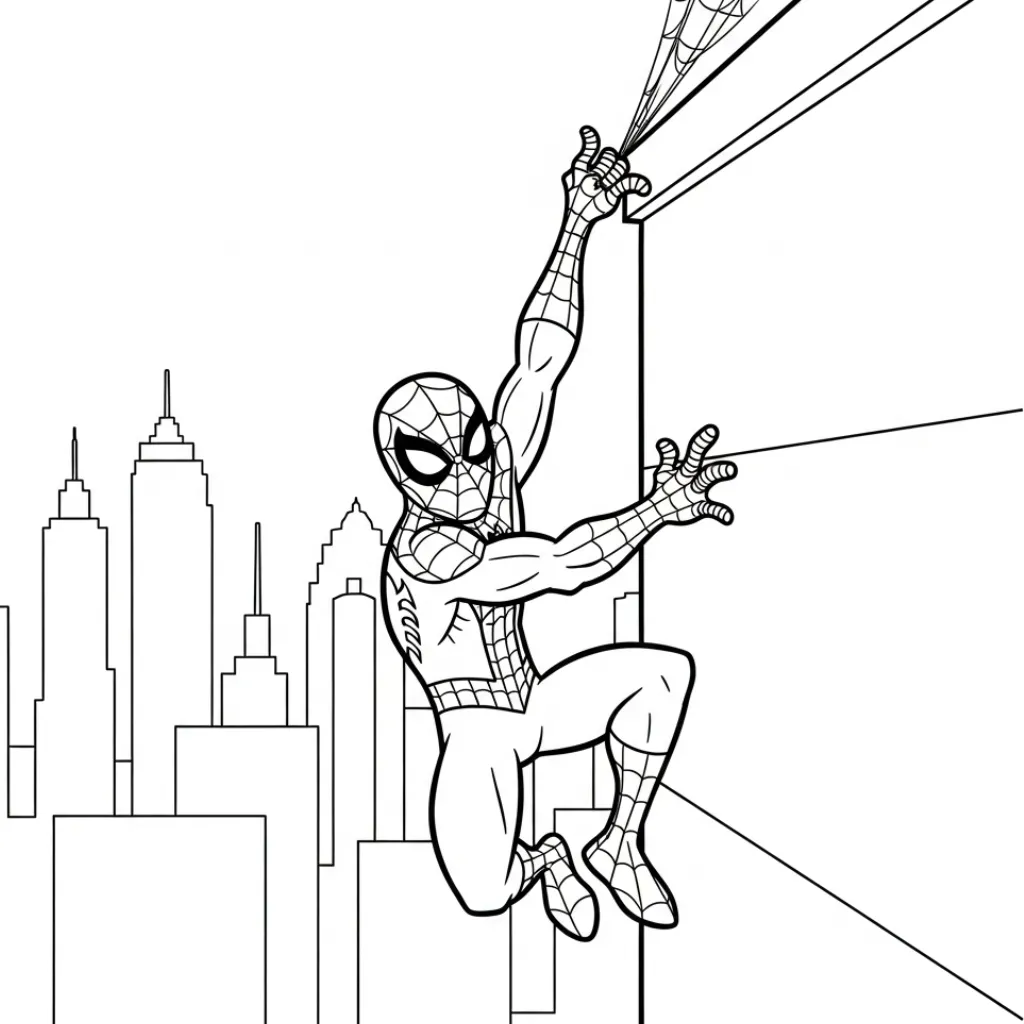 páginas para colorear gratis Spiderman
