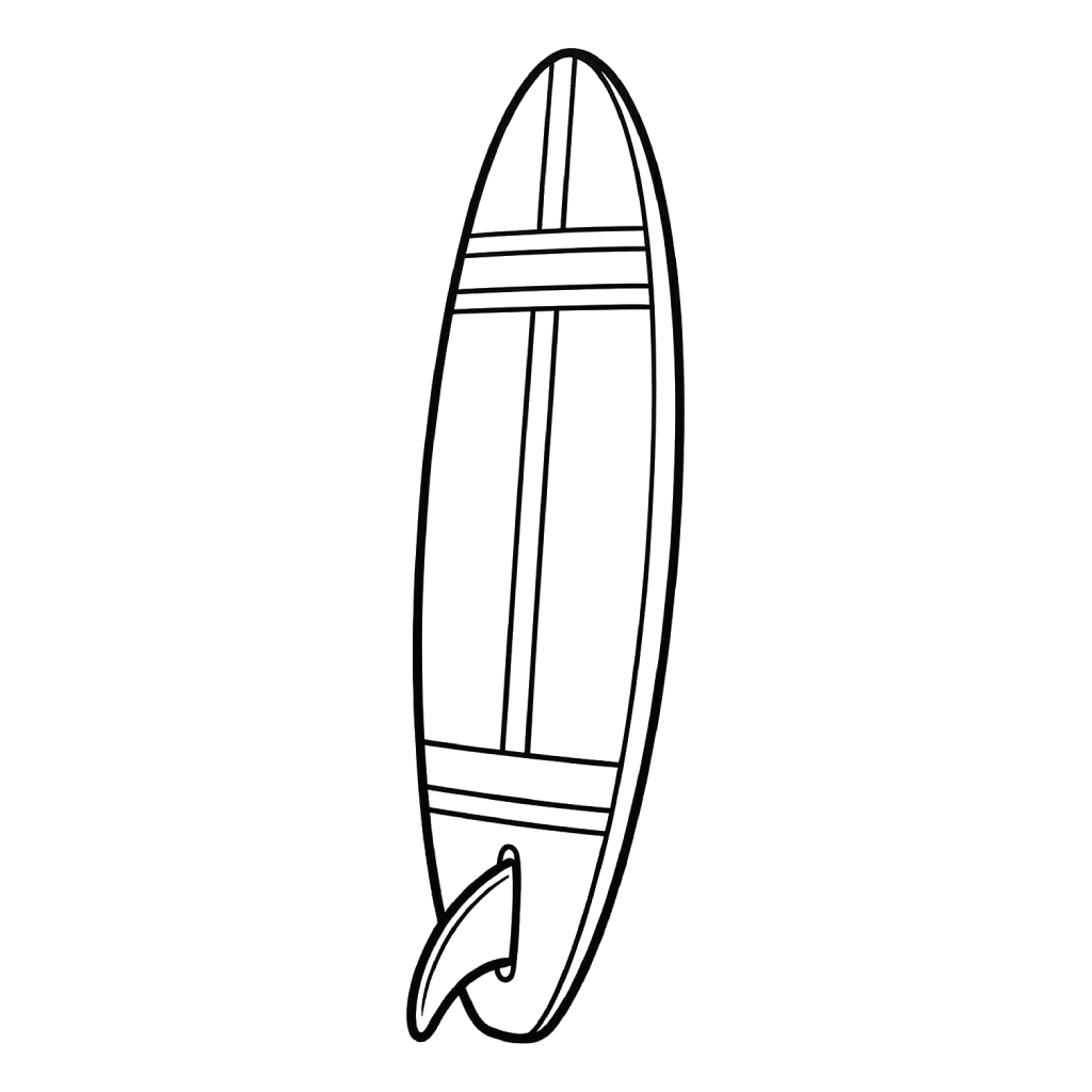 Tabla de Surf páginas para colorear para imprimir