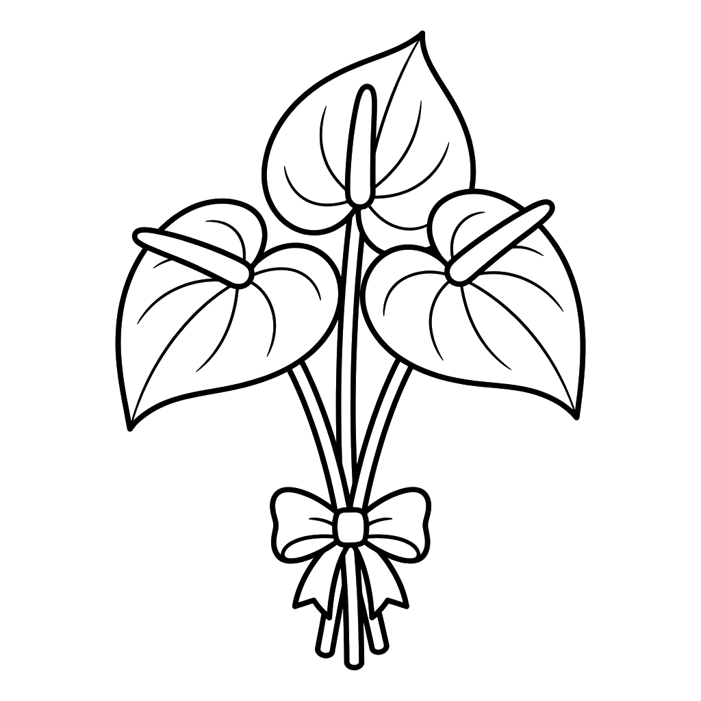 Anturio páginas para colorear pdf