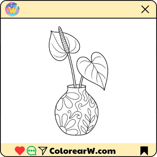 Anturio para colorear thumbnail