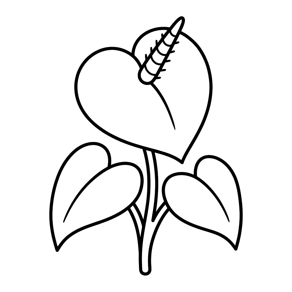 dibujos para colorear Anturio
