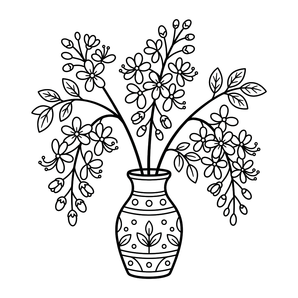páginas para colorear fáciles de Árbol de Lluvia Dorada