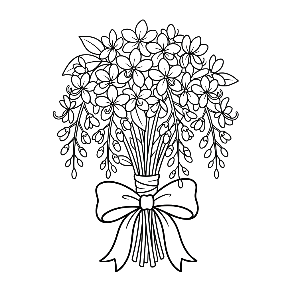 dibujos para colorear Árbol de Lluvia Dorada