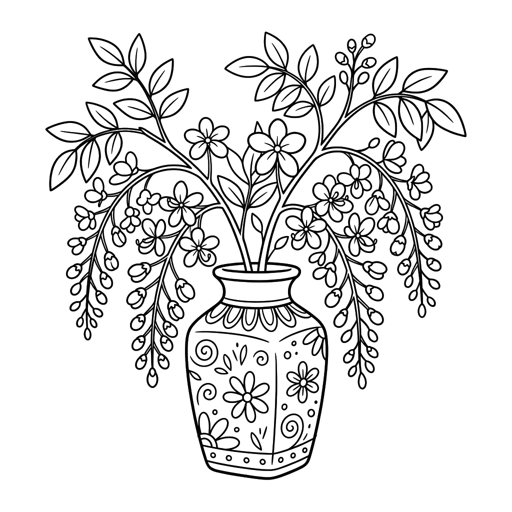 Árbol de Lluvia Dorada páginas para colorear para adultos pdf