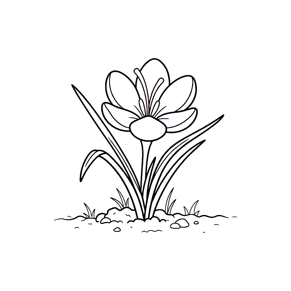 Azafrán Crocus 12 páginas para colorear Azafrán Crocus imprimibles gratis