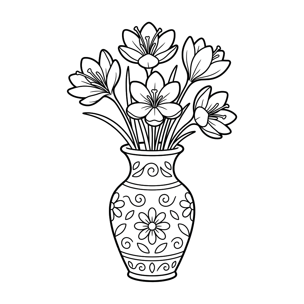 Azafrán Crocus 15 Azafrán Crocus dibujos para colorear