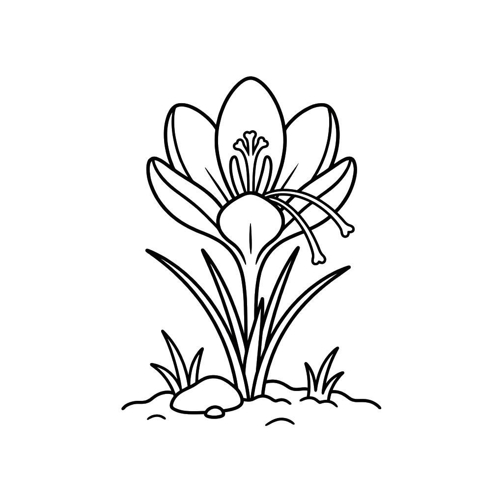 Azafrán Crocus 5 Azafrán Crocus dibujos para colorear grinch