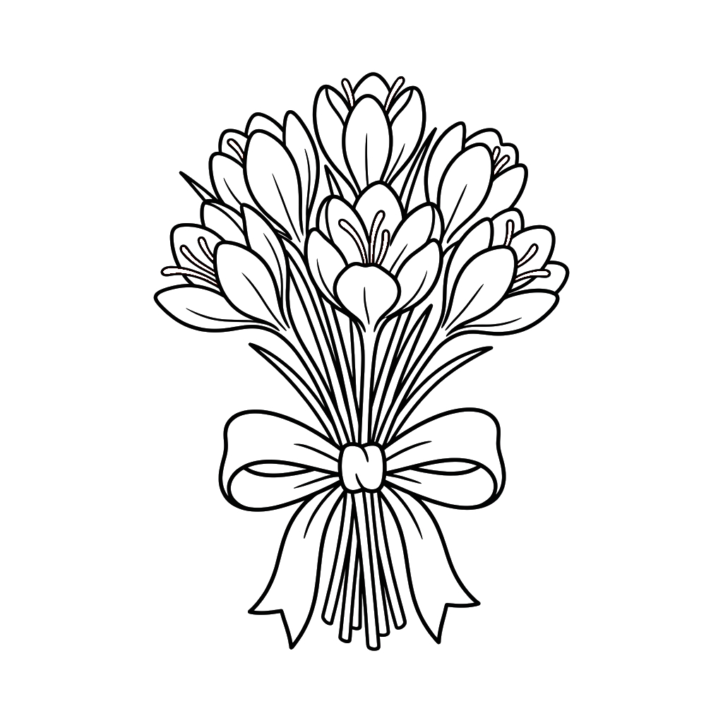Azafrán Crocus 10 Azafrán Crocus páginas para colorear para adultos
