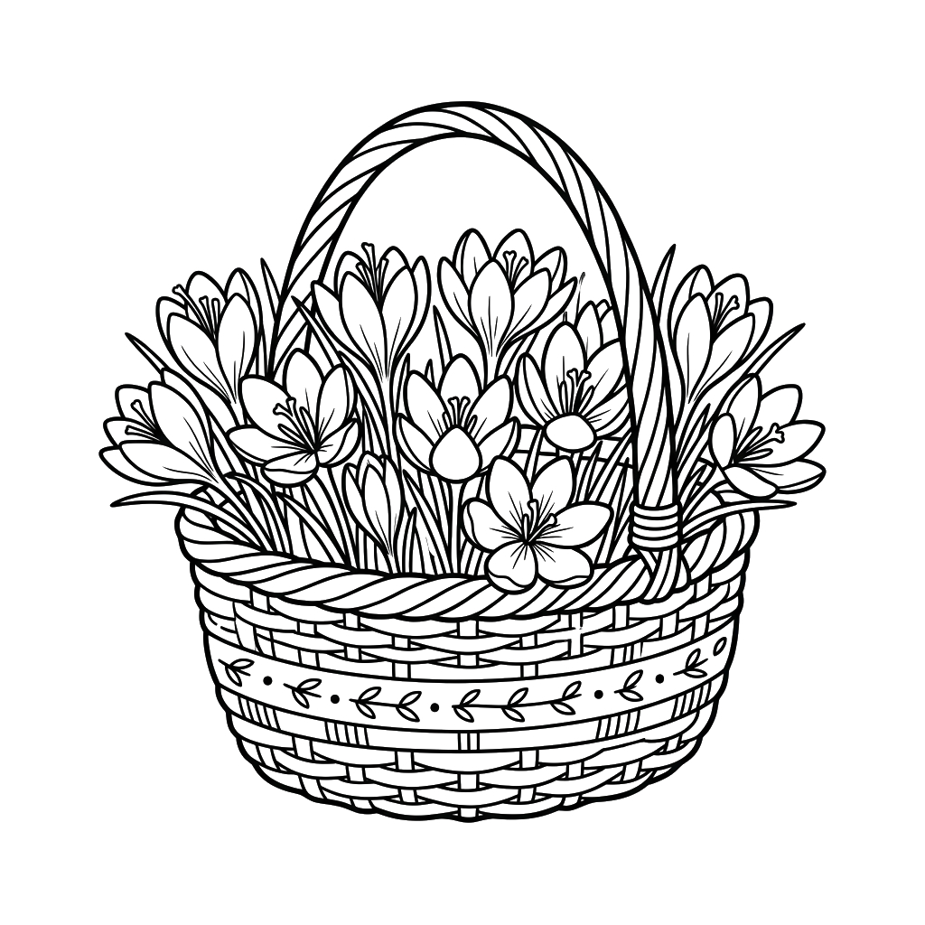 Azafrán Crocus 11 Azafrán Crocus páginas para colorear gratis