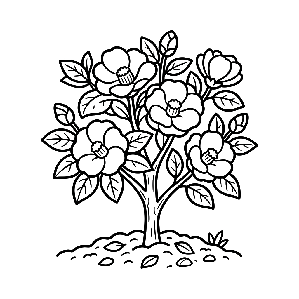 niños Camelia páginas para colorear
