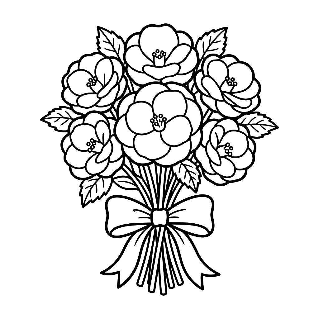 Camelia páginas para colorear imprimibles
