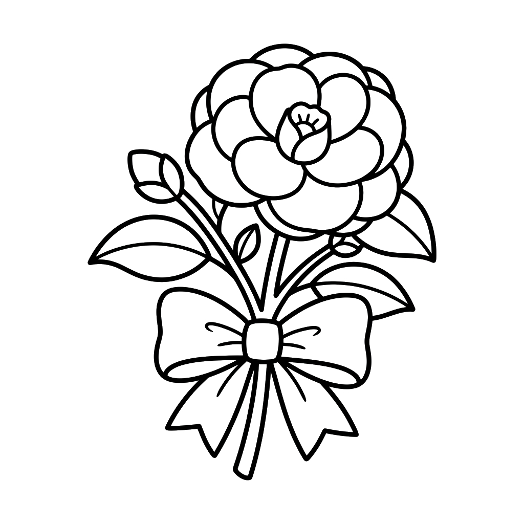 páginas para colorear de preescolar Camelia