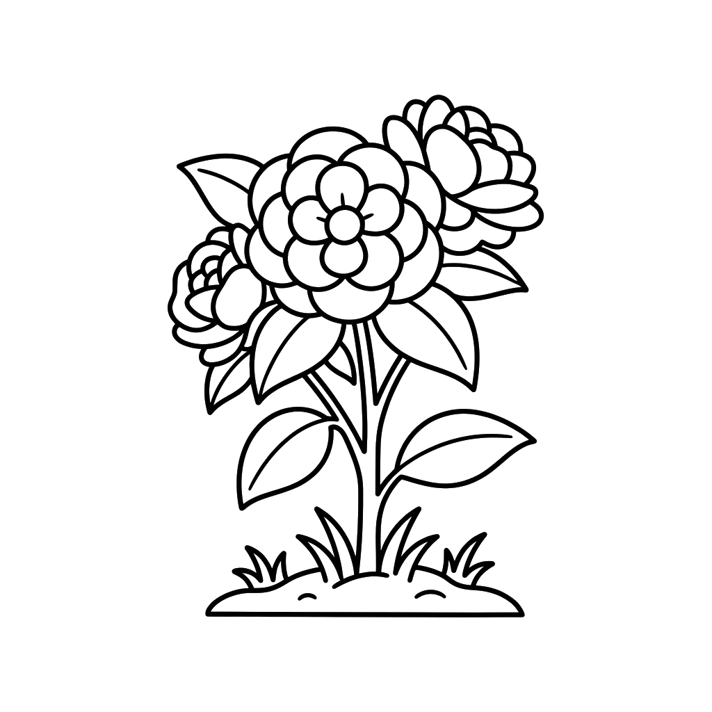 páginas para colorear Camelia imprimibles gratis