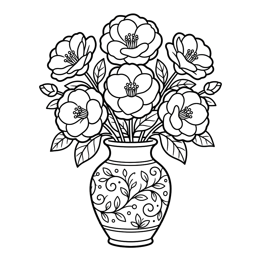 niños Camelia páginas para colorear 1