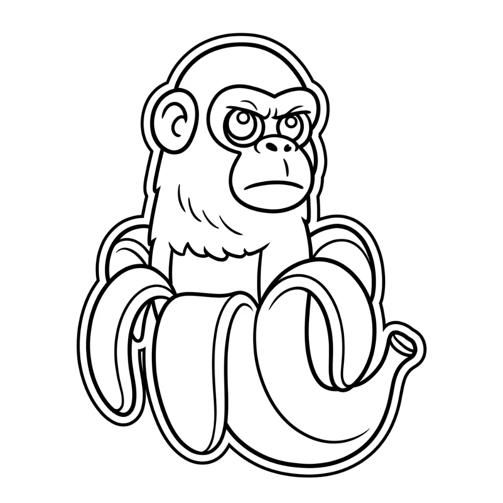 páginas para colorear de árboles Chimpanzini Bananini gratis