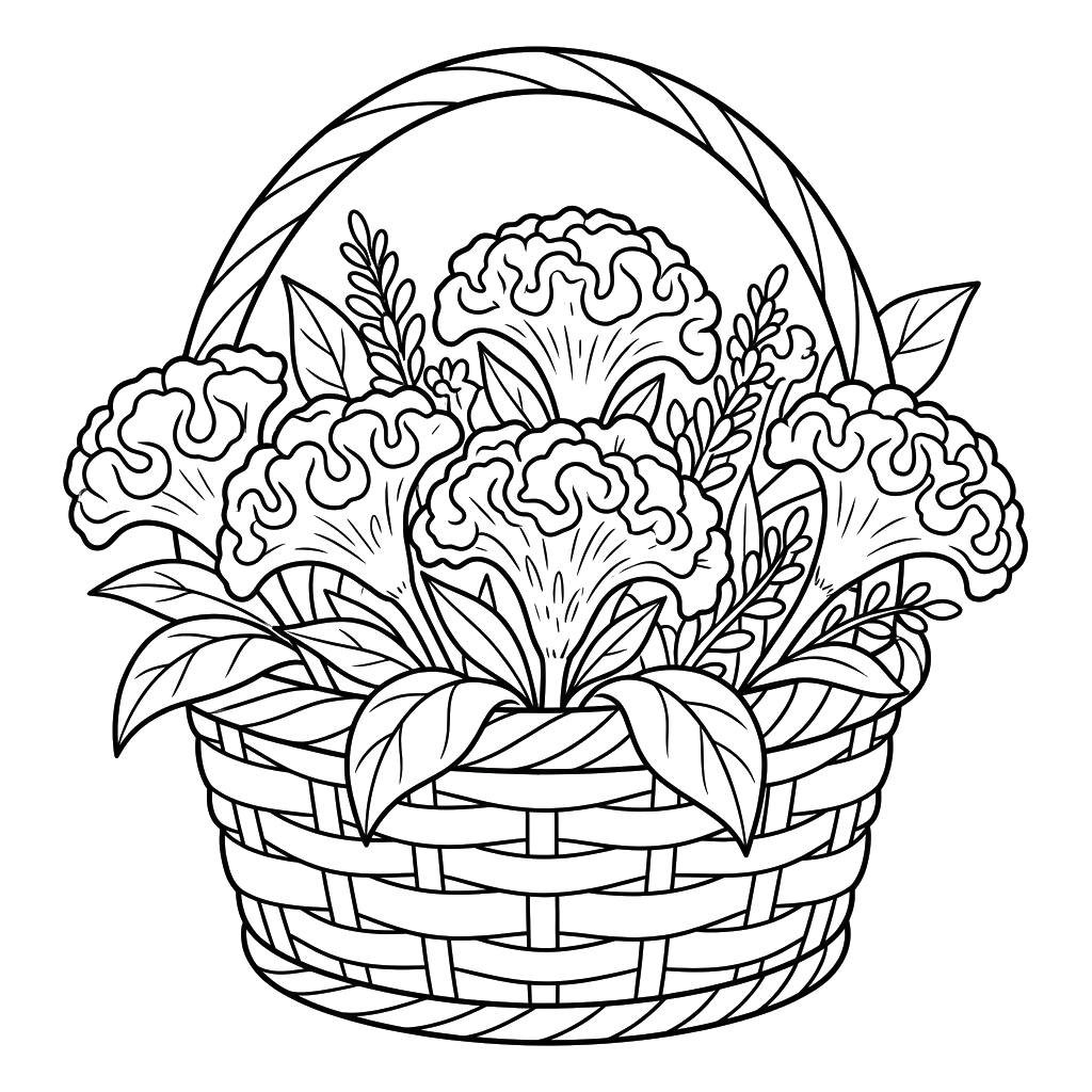 páginas para colorear de árboles Cresta de Gallo gratis