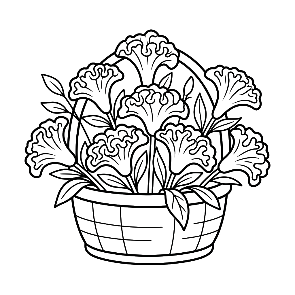 Cresta de Gallo dibujos para colorear