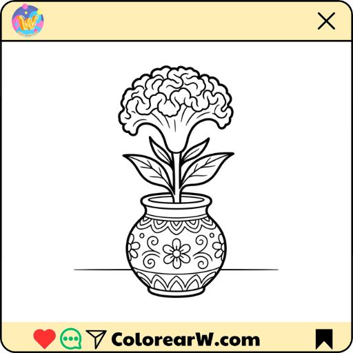 Cresta de Gallo para colorear thumbnail