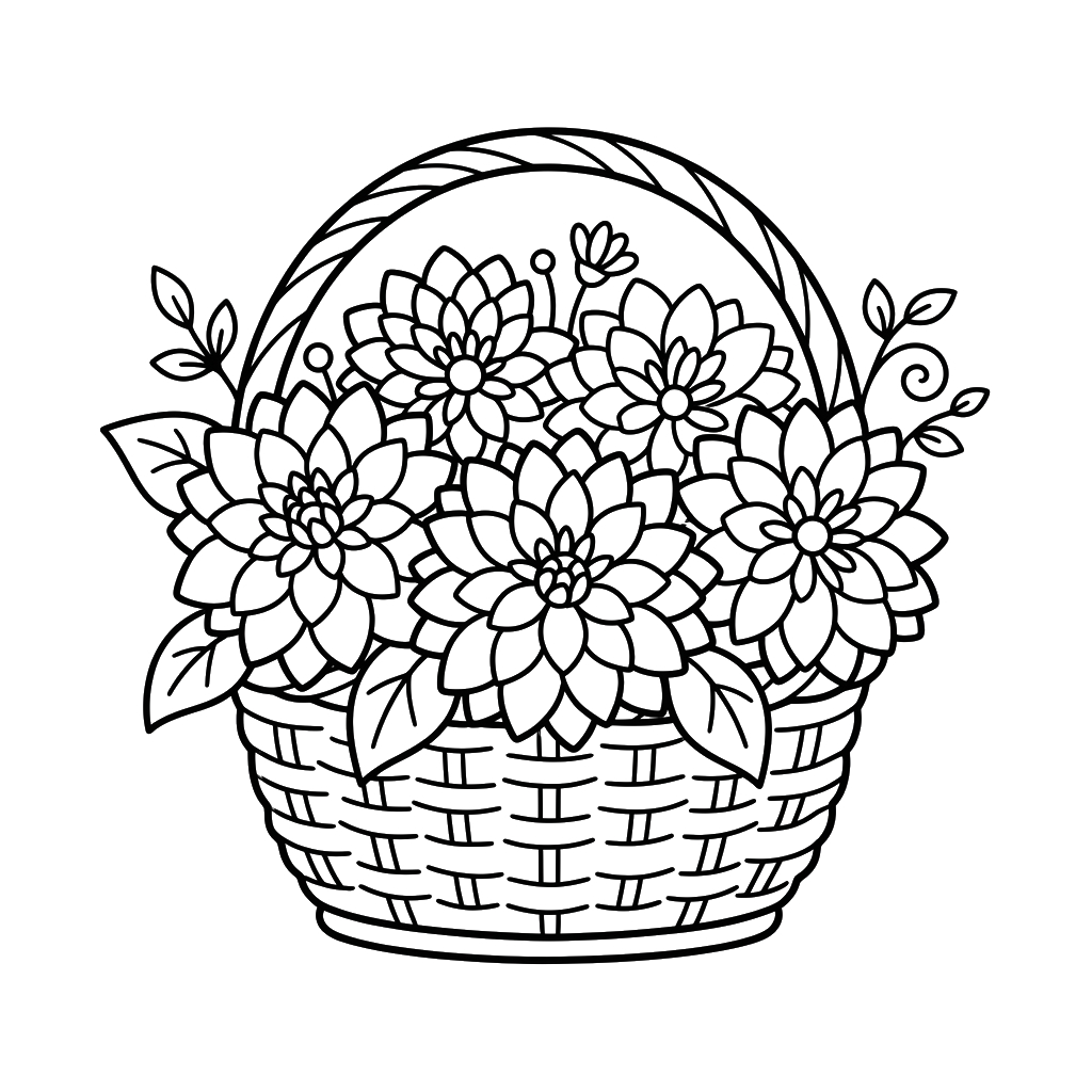 páginas para colorear gratis Dalia para adultos 1