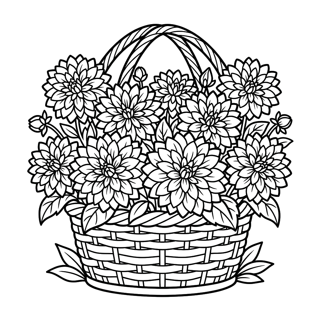 páginas para colorear Dalia imprimibles gratis