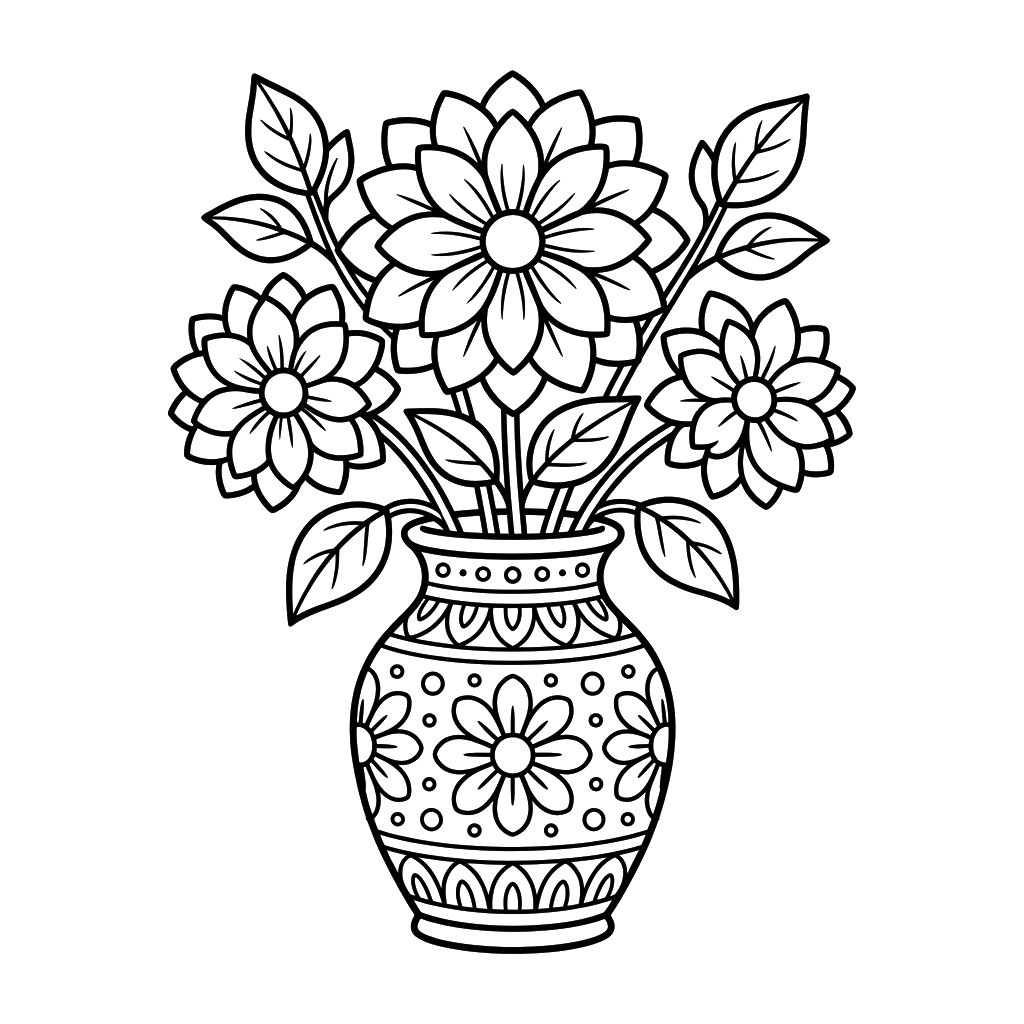 Dalia páginas para colorear de adornos