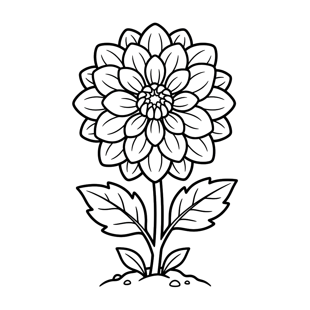 páginas para colorear Dalia imprimibles gratis 1