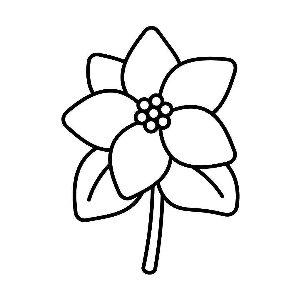 Flor de Pascua páginas para colorear pdf