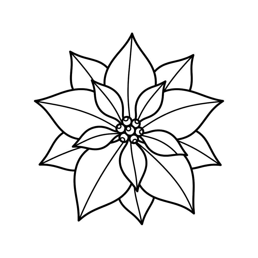páginas para colorear gratis para adultos Flor de Pascua