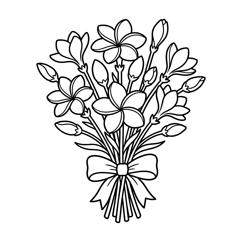páginas para colorear Frangipani imprimibles gratis