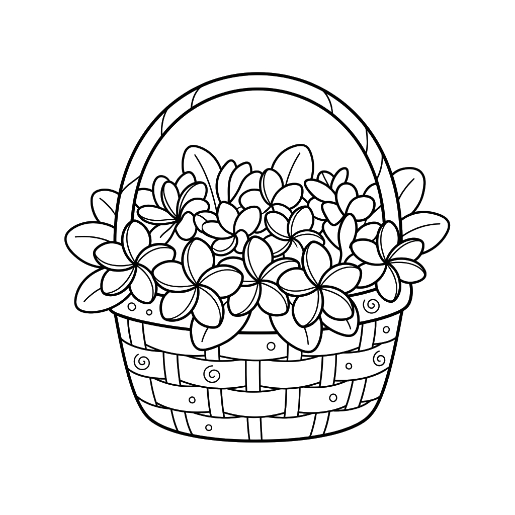 Frangipani para colorear