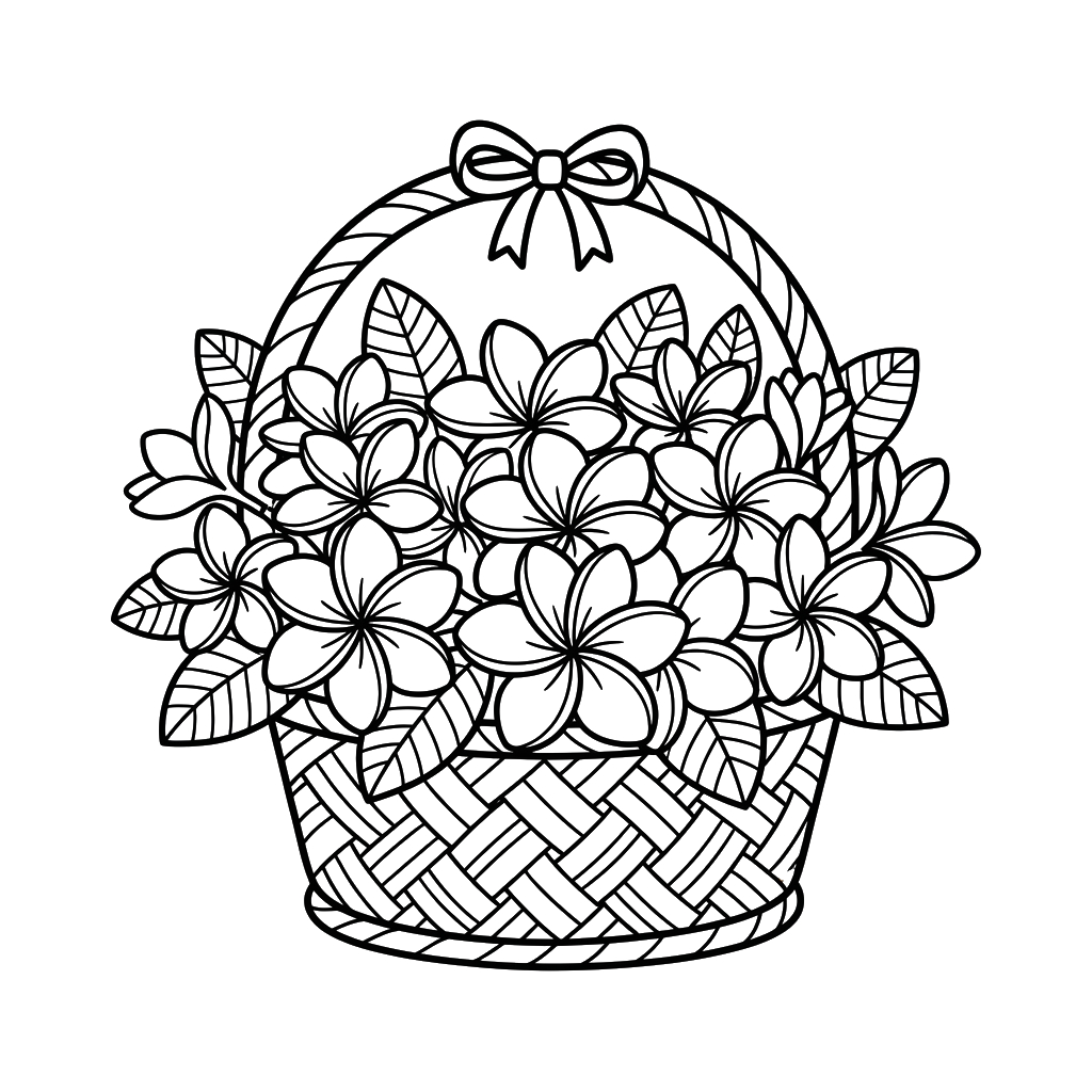 páginas para colorear Frangipani