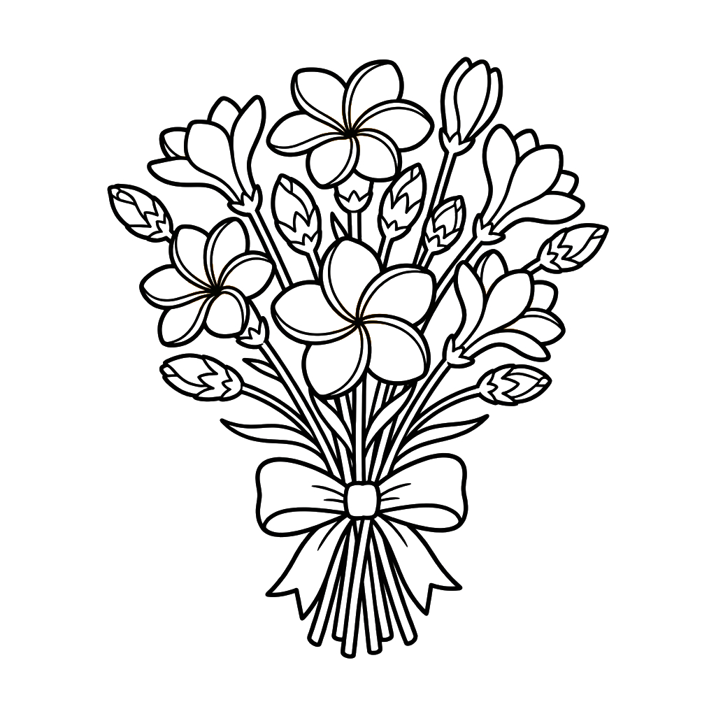 dibujos para colorear Frangipani