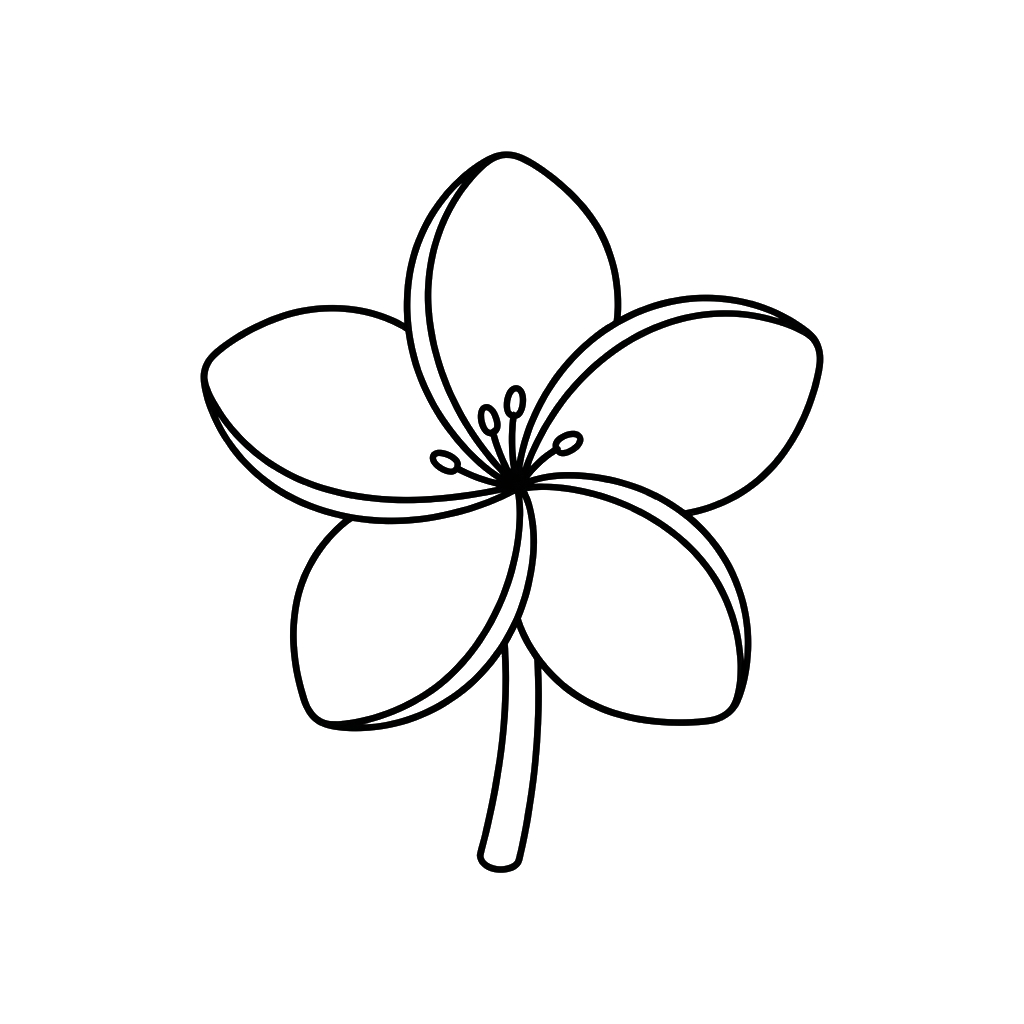 lindas páginas para colorear Frangipani 1