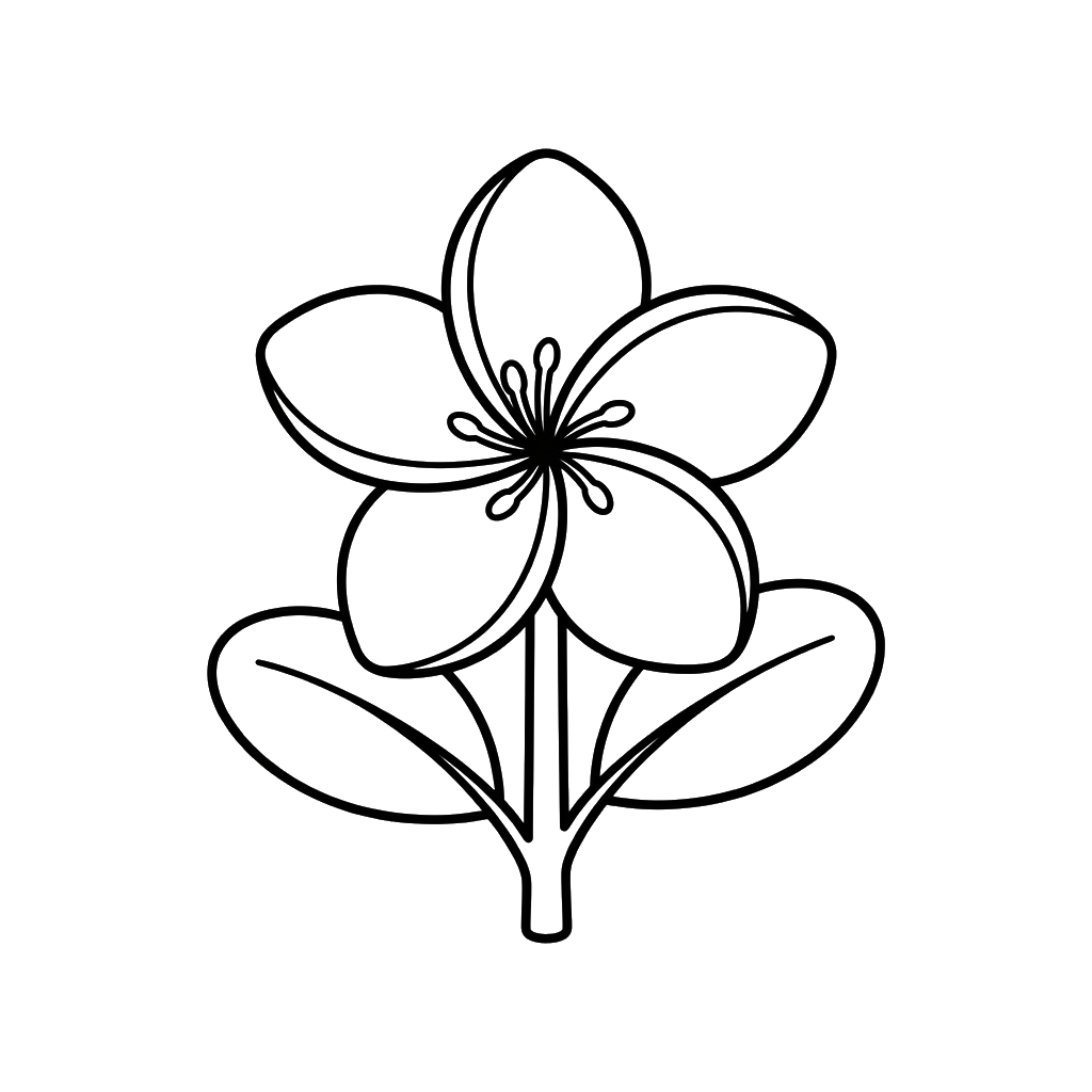 páginas para colorear gratis Frangipani pdf