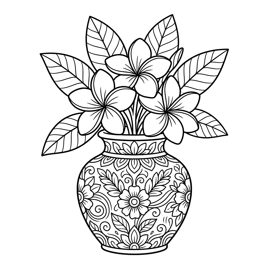 páginas para colorear para Frangipani