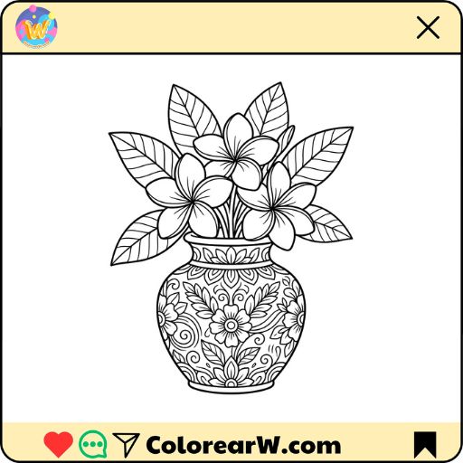 Frangipani para colorear thumbnail