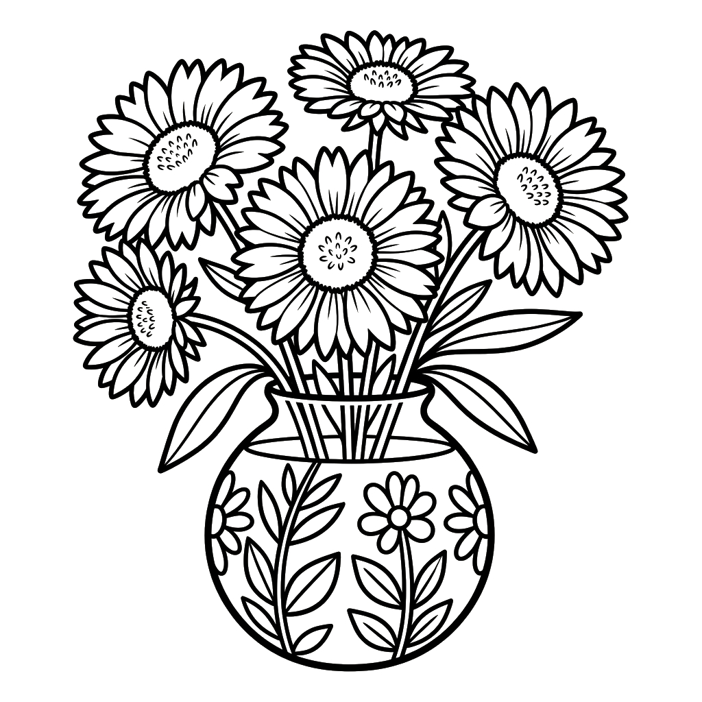 Gallardia páginas para colorear de adornos