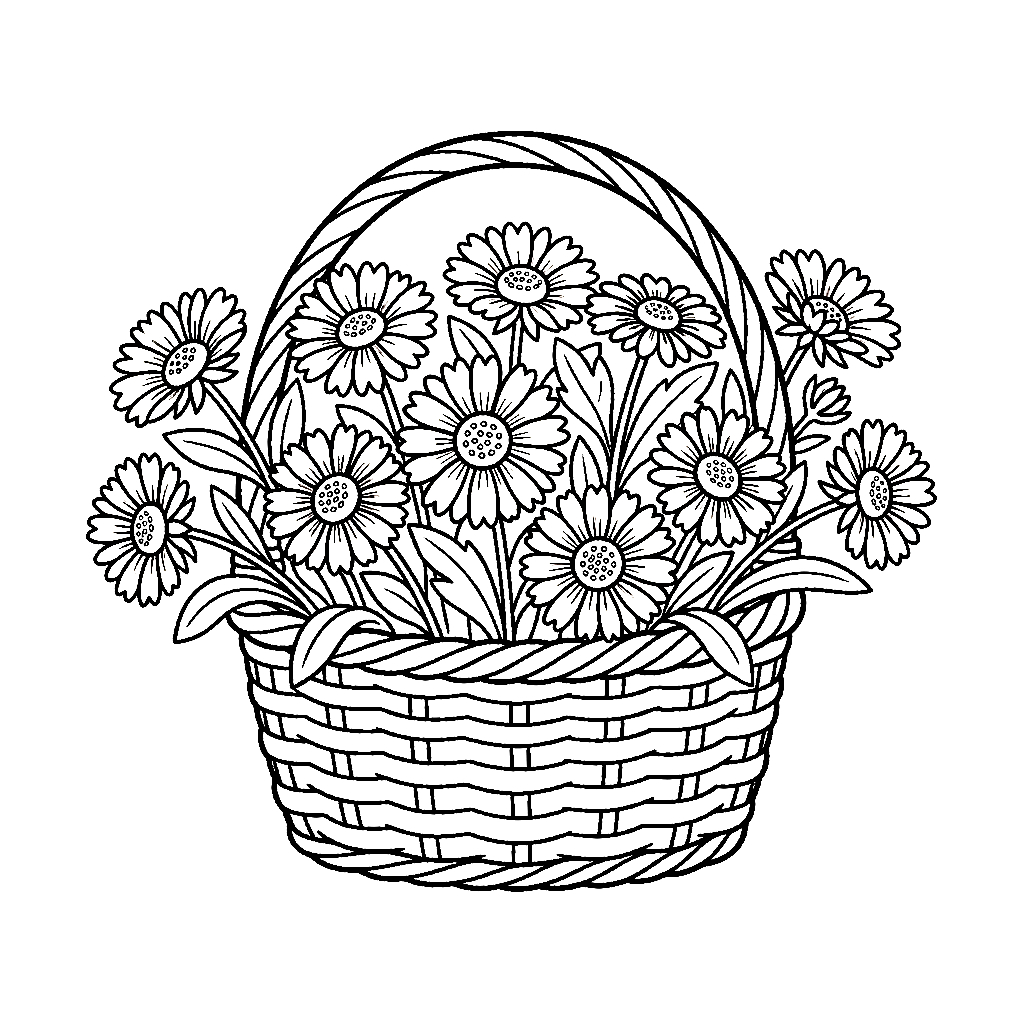 páginas para colorear fáciles de Gallardia