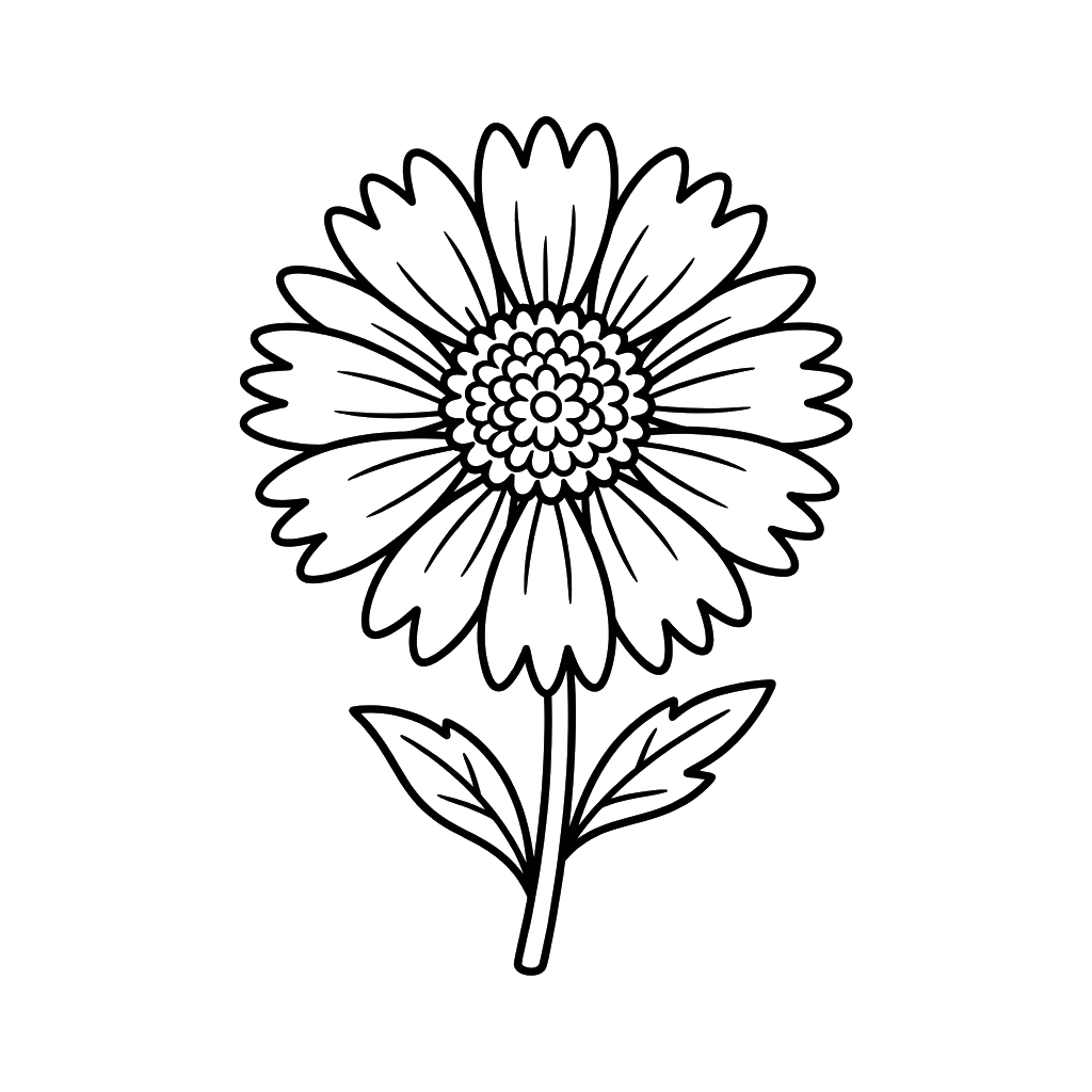 Gallardia para colorear