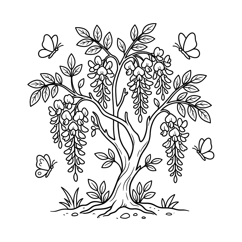 dibujos para colorear Glicina