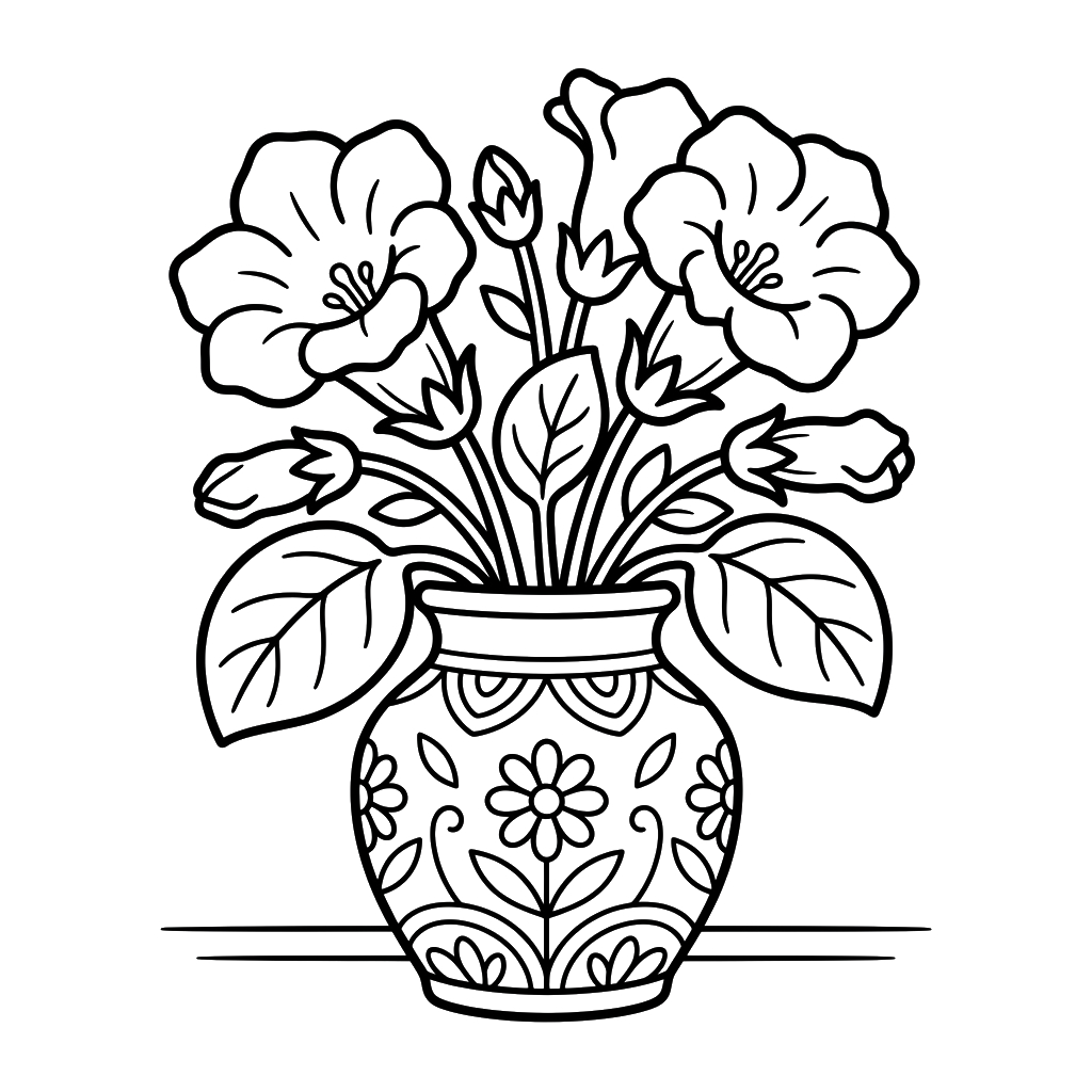 Gloxinia páginas para colorear para adultos pdf