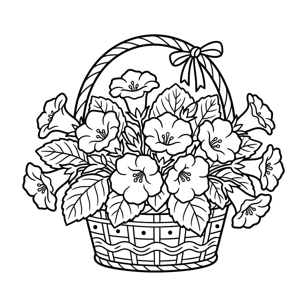 páginas para colorear Gloxinia imprimibles gratis
