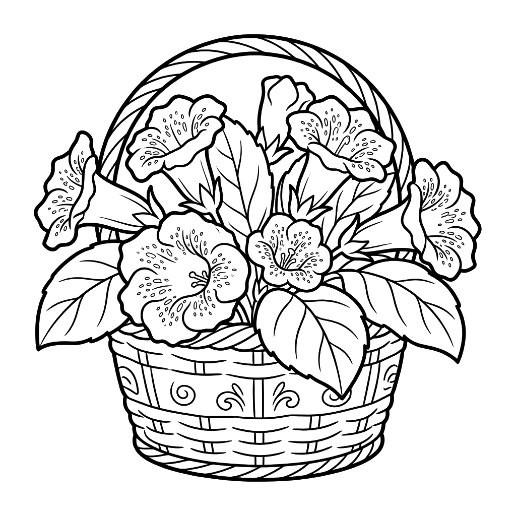Gloxinia páginas para colorear imprimibles 1