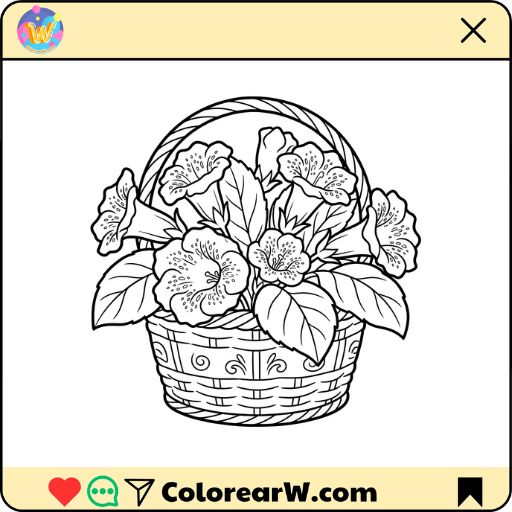 Gloxinia para colorear thumbnail