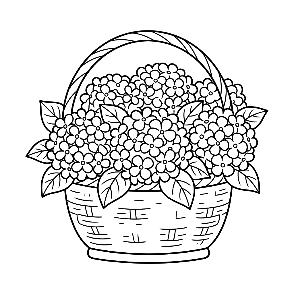 Hortensia páginas para colorear gratis 2