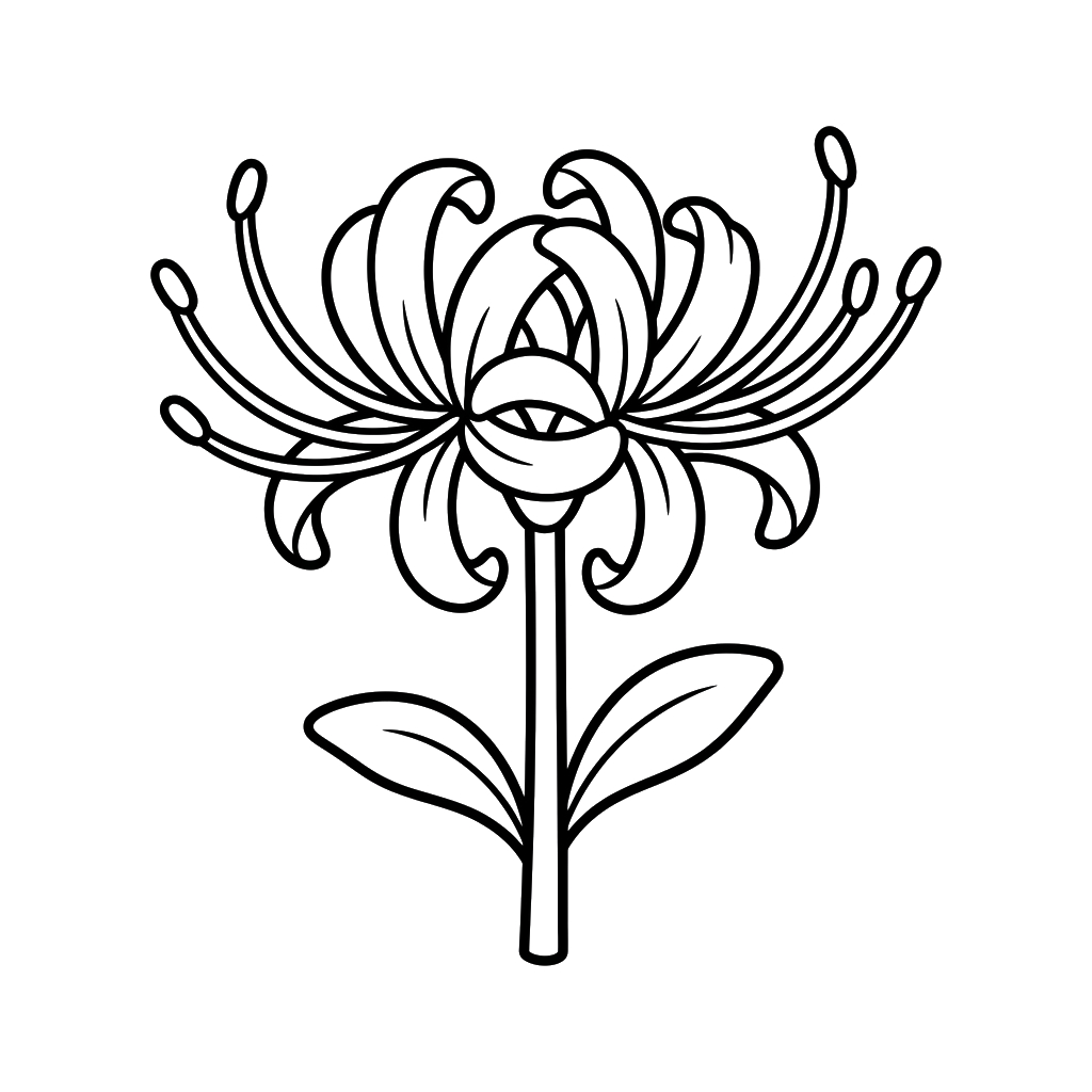 Lirio Araña adornos para colorear 1